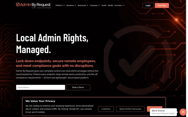 Captură de ecran a adminbyrequest.com