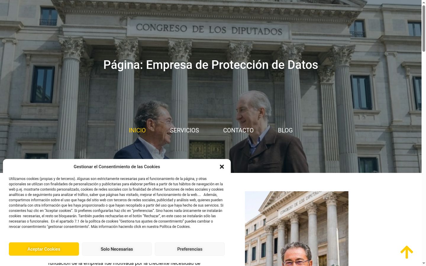 Capture d'écran de la bannière de consentement affichée avant toute interaction