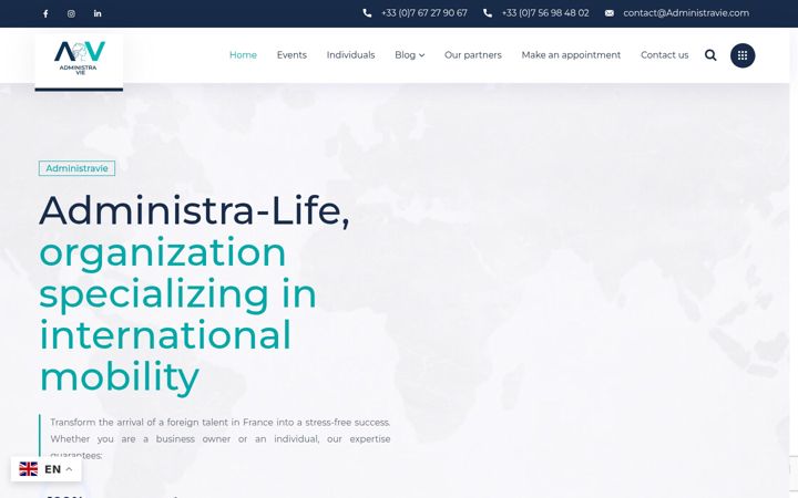 Screenshot of administra-vie.com