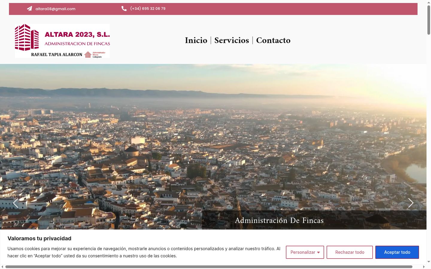 Capture d'écran de la bannière de consentement affichée avant toute interaction