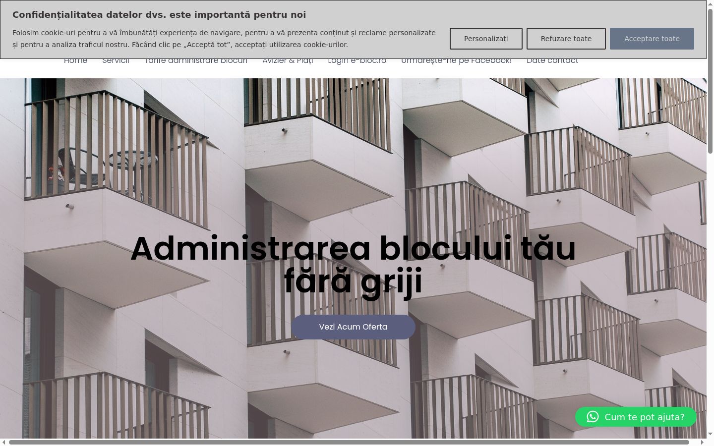 Screenshot del banner di consenso mostrato prima di qualsiasi interazione