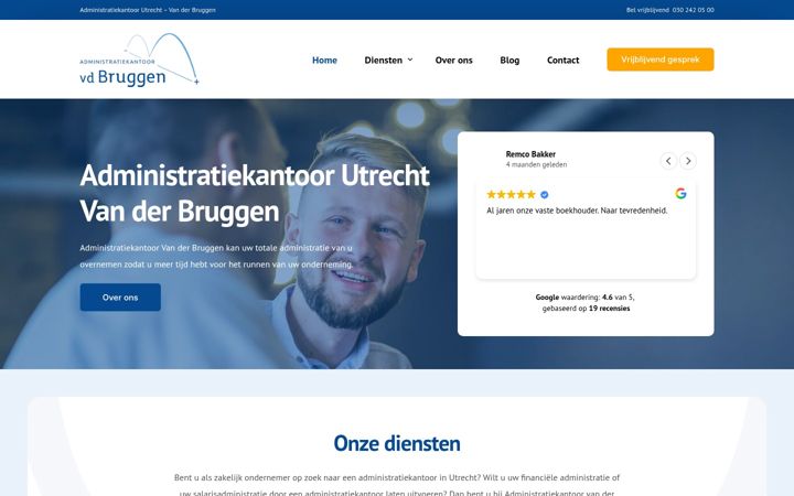 Screenshot of administratievdbruggen.nl