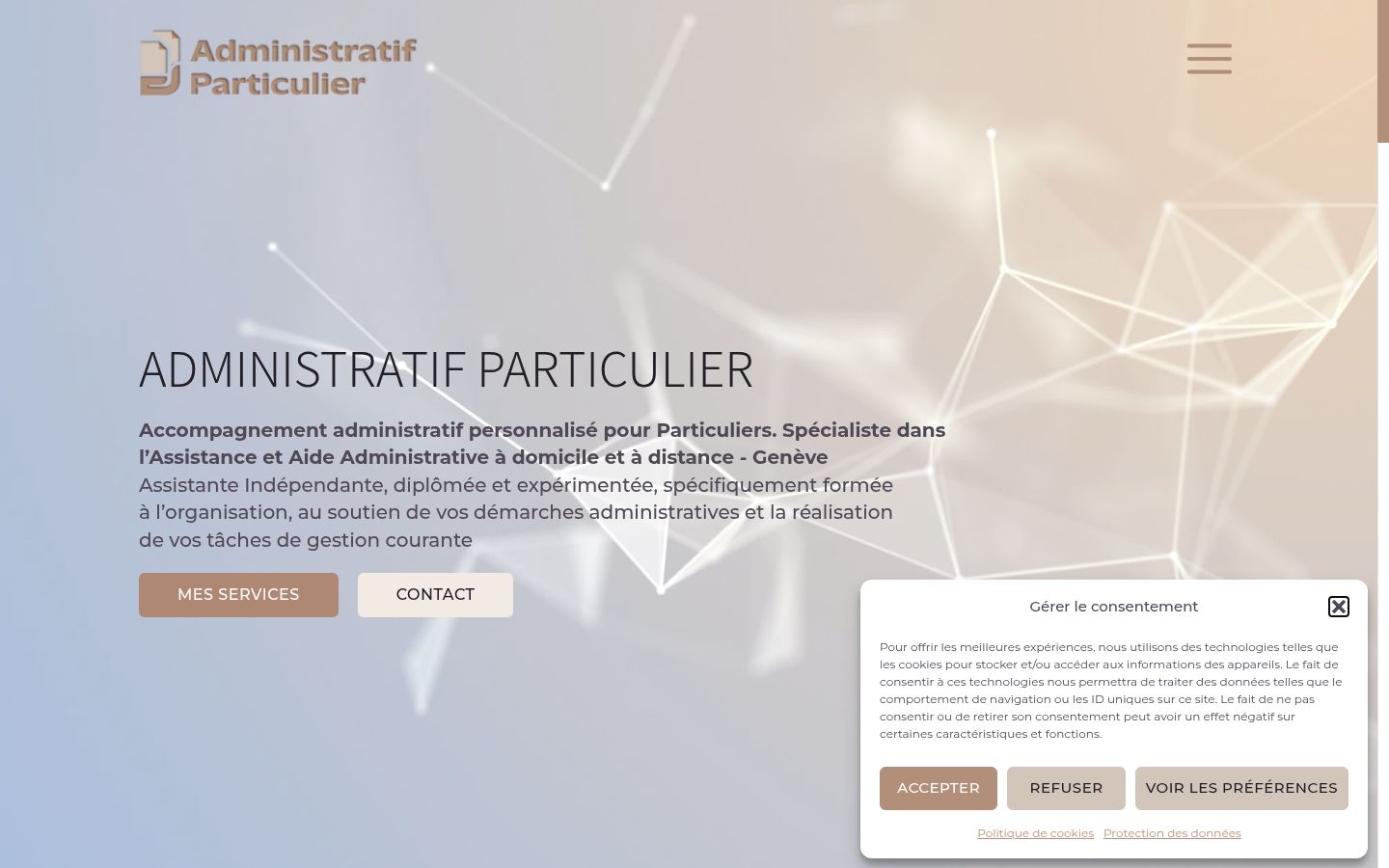 Screenshot van de toestemmingsbanner zoals getoond vóór enige interactie