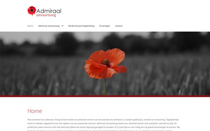 Screenshot di admiraaluitvaartzorg.nl