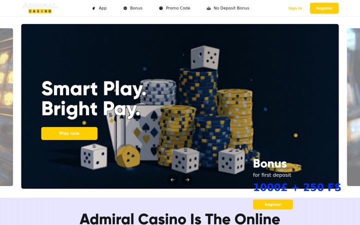 Screenshot of admiralcasino.io