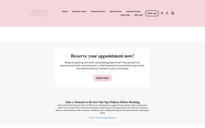 admiredradiancellc.com