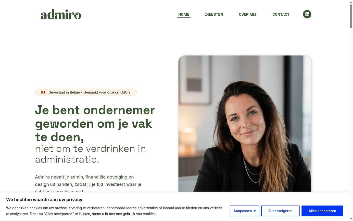 Ekrānuzņēmums ar piekrišanas baneri, kas tika rādīts pirms jebkādas mijiedarbības