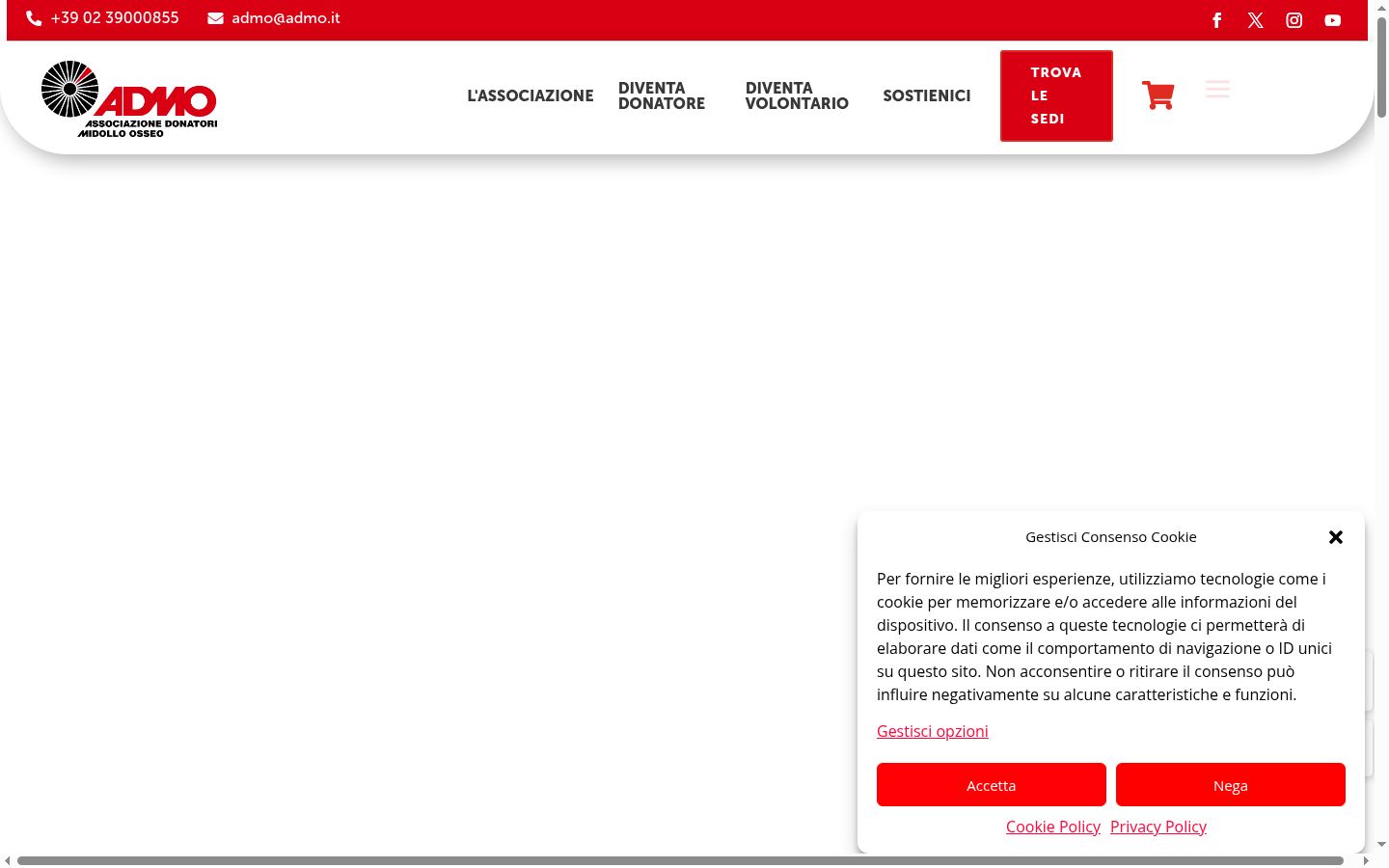 Captura de pantalla del banner de consentimiento mostrado antes de cualquier interacción