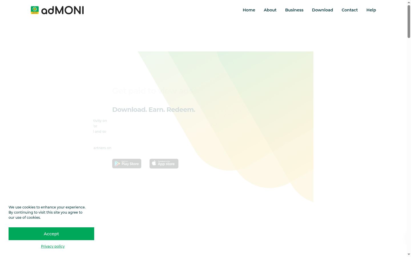 Screenshot of the consent banner shown before any interaction