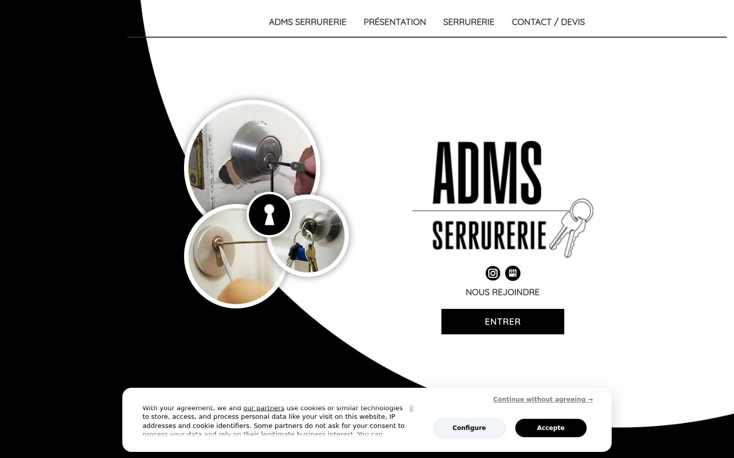 Screenshot van de toestemmingsbanner zoals getoond vóór enige interactie