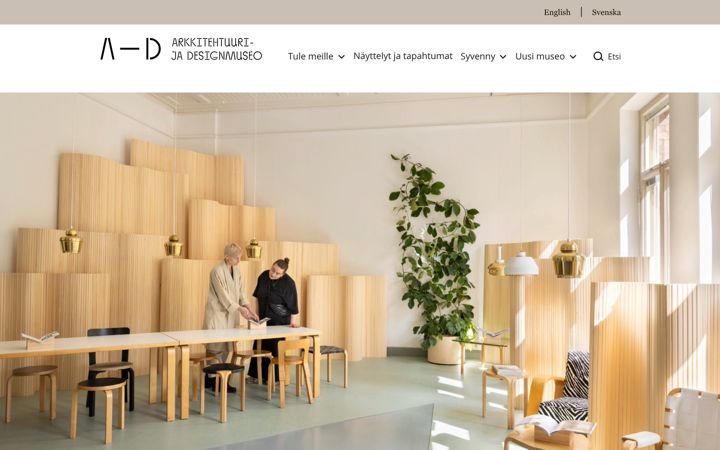 Screenshot of admuseo.fi