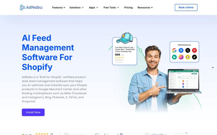 Screenshot of adnabu.com