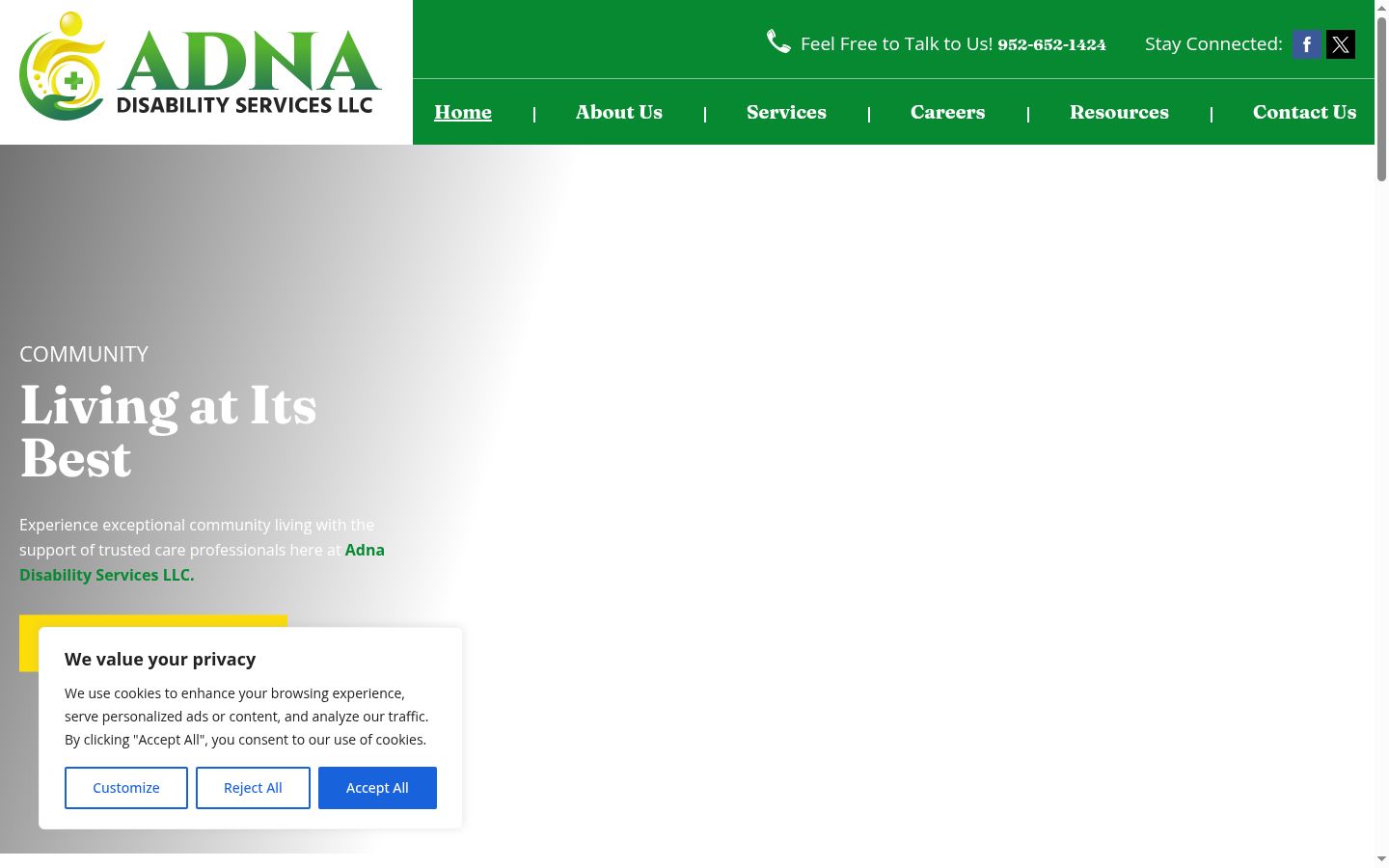 Sutikimo reklamjuostės, rodytos prieš bet kokią sąveiką, ekrano kopija