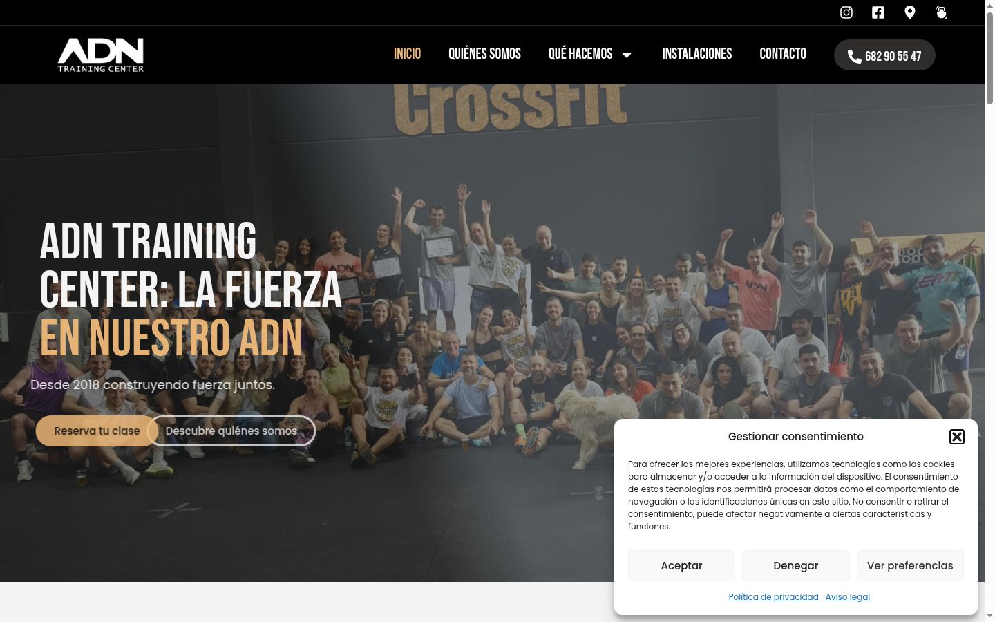 Screenshot tal-banner tal-kunsens muri qabel kwalunkwe interazzjoni