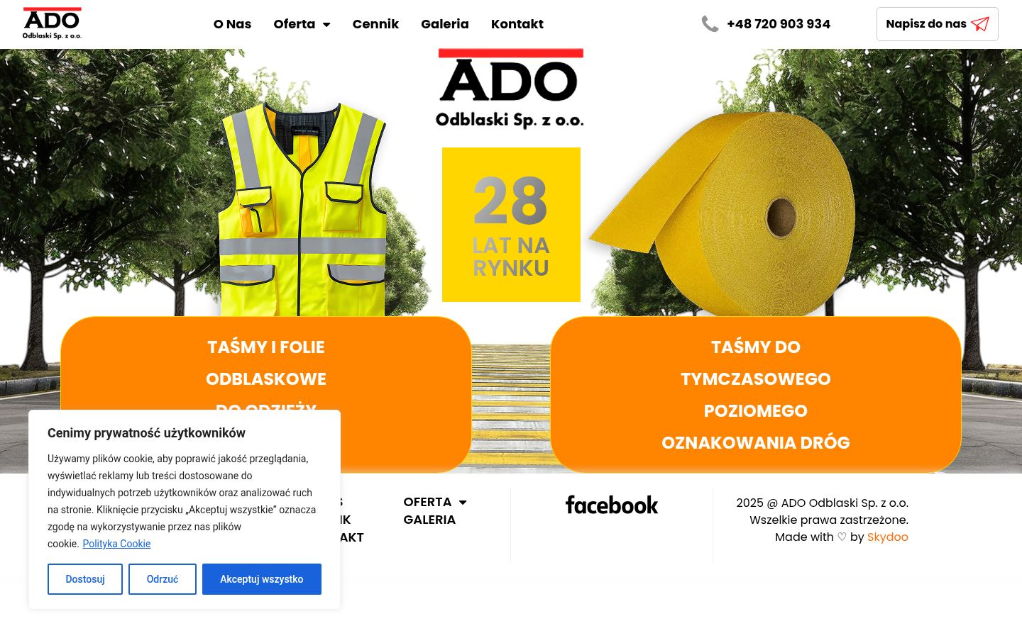 Captura de pantalla del banner de consentimiento mostrado antes de cualquier interacción