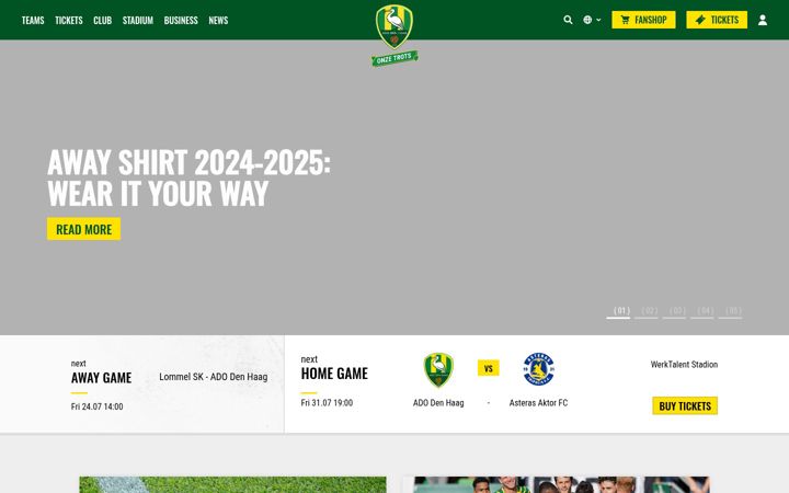 Screenshot of adodenhaag.nl