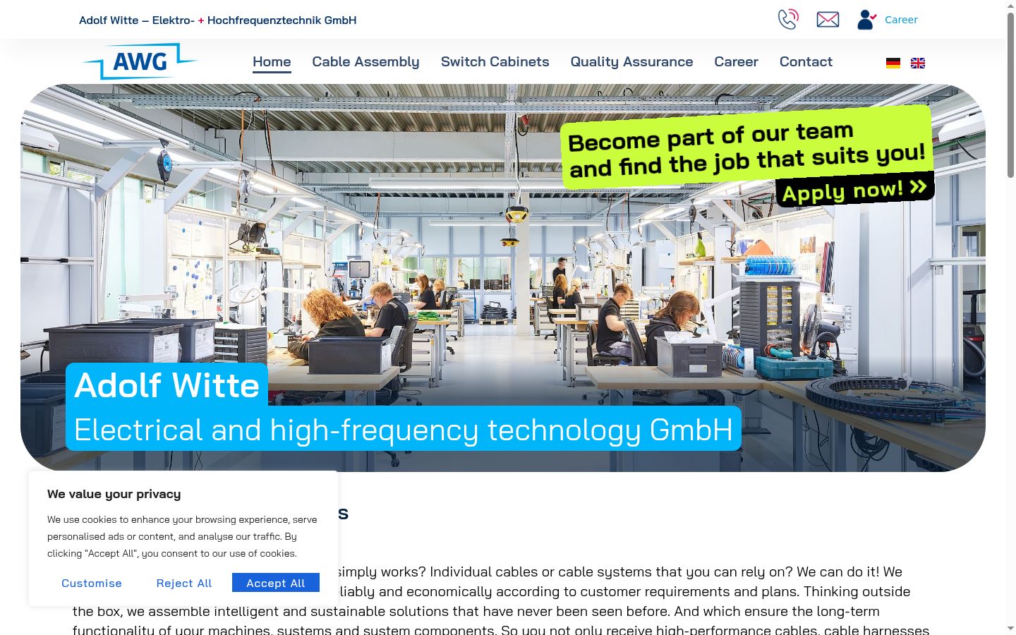 Screenshot of the consent banner shown before any interaction