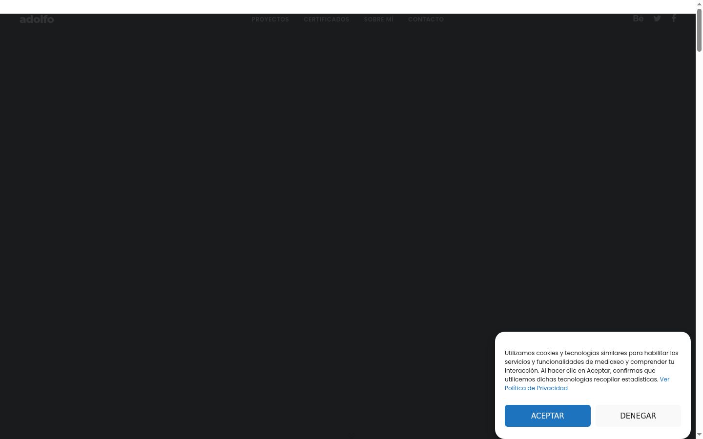 Screenshot του banner συγκατάθεσης που εμφανίστηκε πριν από οποιαδήποτε αλληλεπίδραση