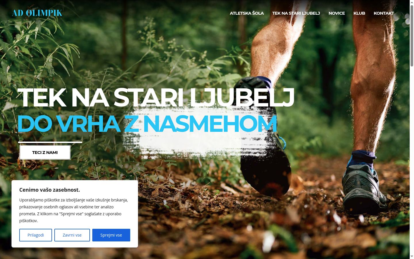 Snímek obrazovky baneru souhlasu zobrazeného před jakoukoli interakcí