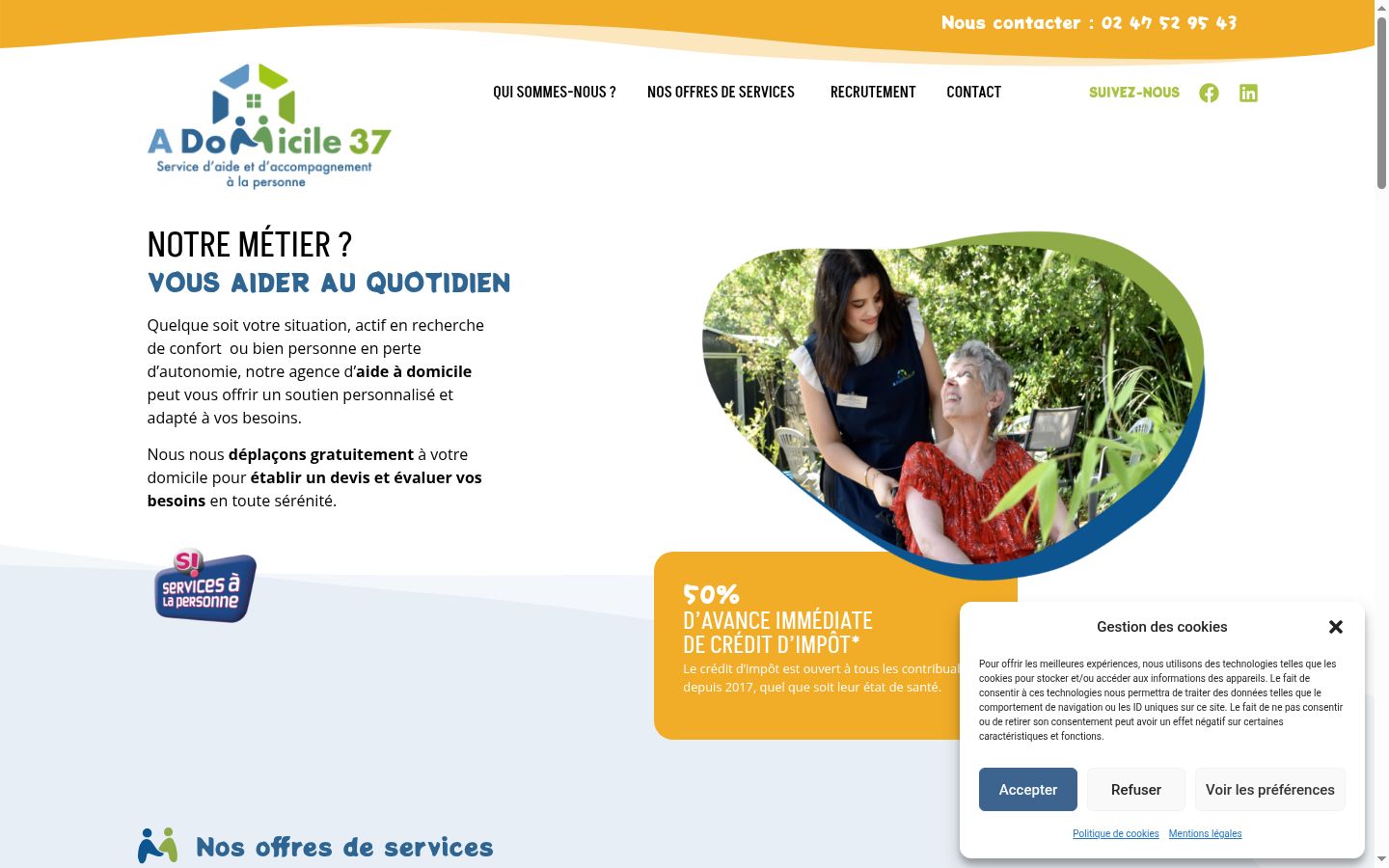 Screenshot tal-banner tal-kunsens muri qabel kwalunkwe interazzjoni