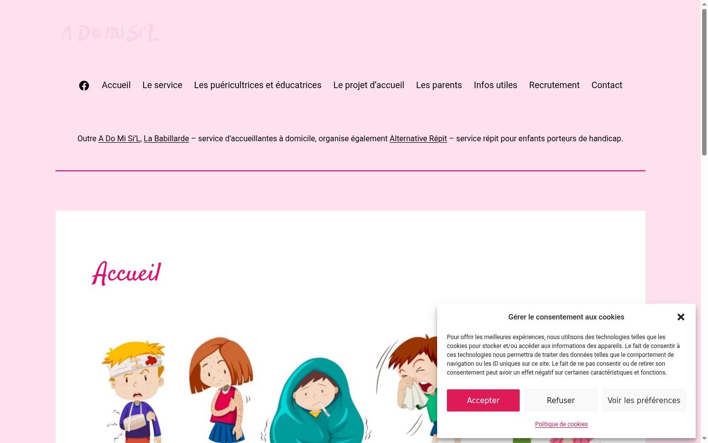 Screenshot del banner di consenso mostrato prima di qualsiasi interazione