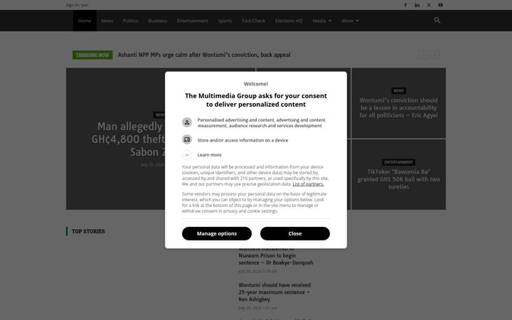 Screenshot of adomonline.com