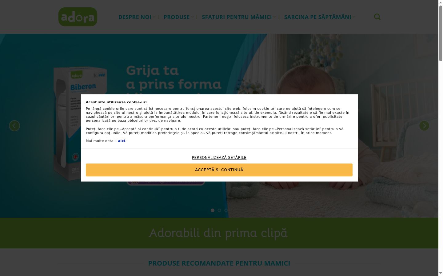 Screenshot des Einwilligungsbanners vor jeglicher Interaktion