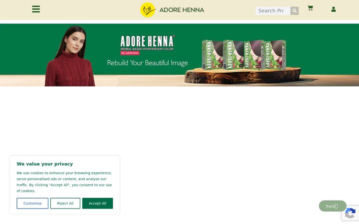 Screenshot ta' adorehenna.in