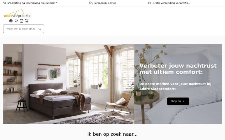 Screenshot of adorehomeliving.nl