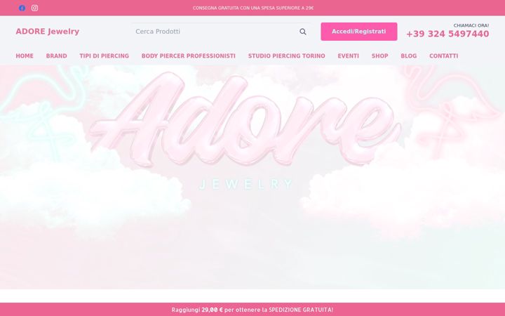 Screenshot von adorejewelry.it