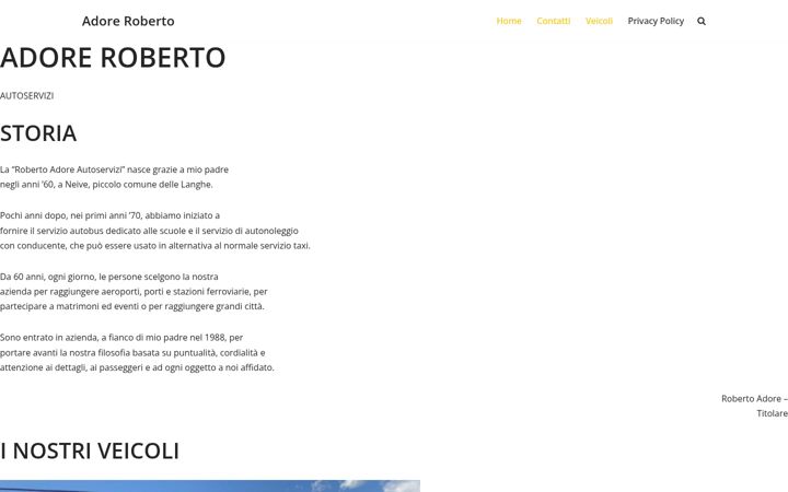 Screenshot of adoreroberto.it