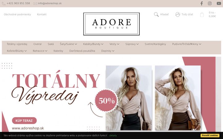 Screenshot of adoreshop.sk