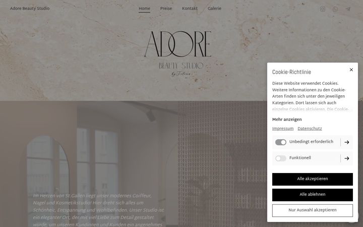 Screenshot of adorestudio.ch