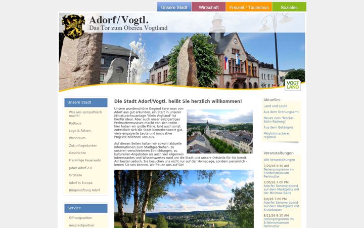Screenshot of adorf-vogtland.de