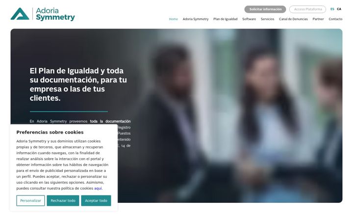 Captura de ecrã de adoria-symmetry.com