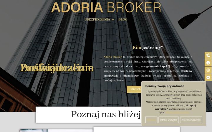 Zrzut ekranu adoriabroker.pl