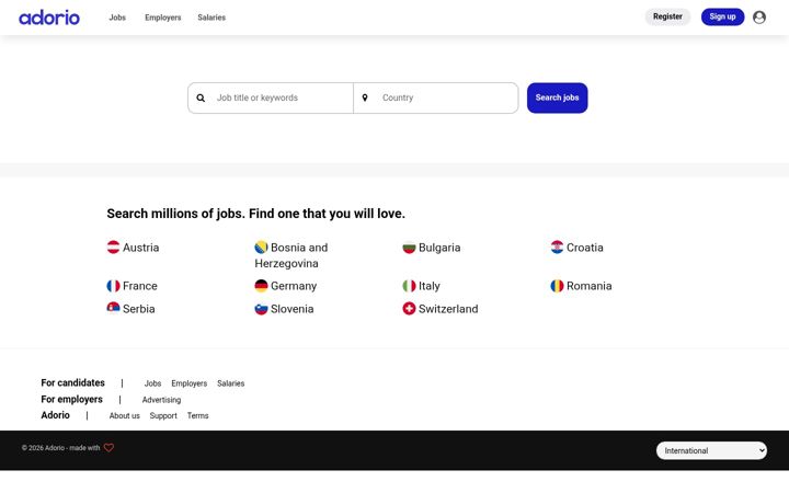 Screenshot of adorio.net
