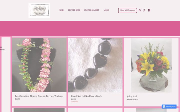 Zrzut ekranu adorkableflowersandgifts.com