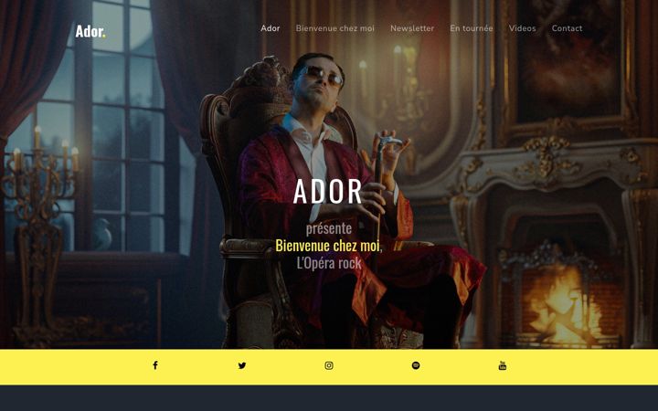 Screenshot of adormusique.be