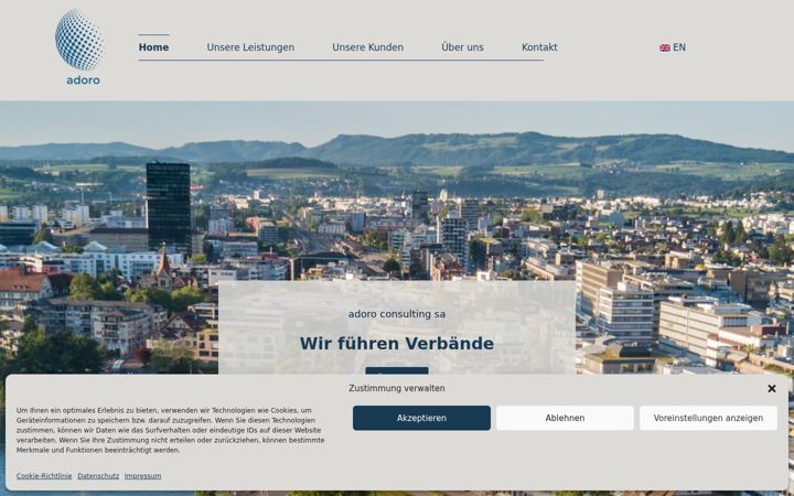 Snimka zaslona za adoro-consulting.ch