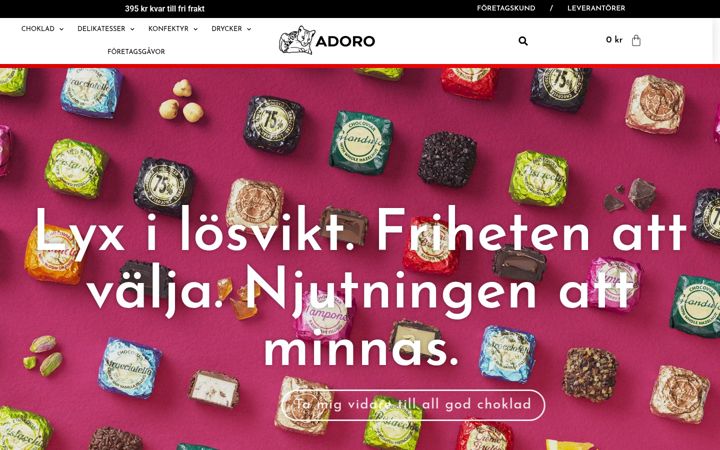 Screenshot of adoro.se