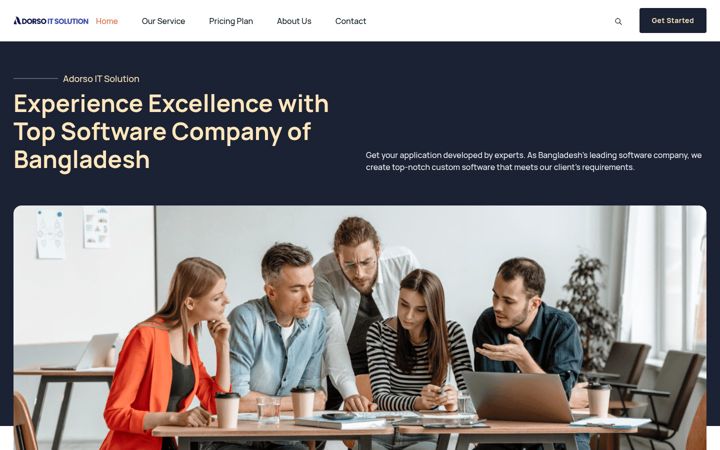 Screenshot of adorsoitsolution.com