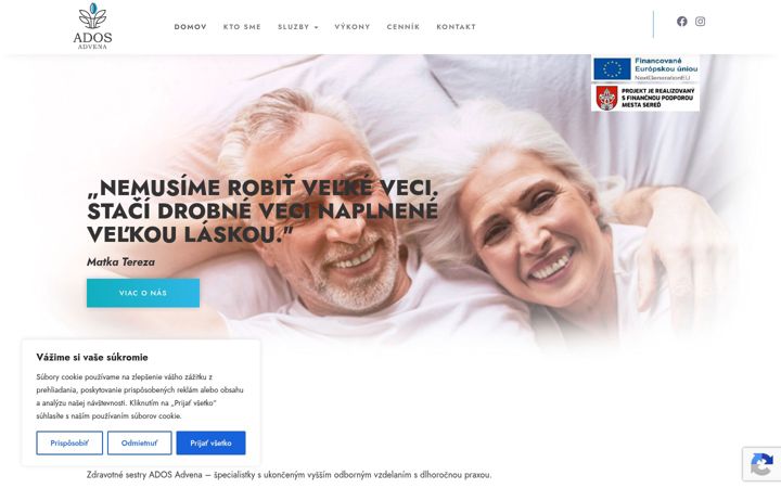 Snímek obrazovky adosadvena.sk
