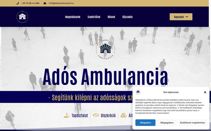 Screenshot of adosambulancia.hu