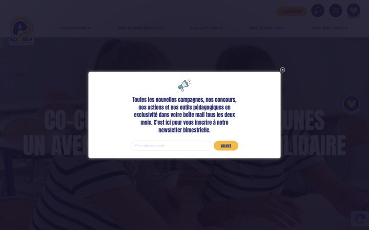 Snímek obrazovky adosen-sante.com