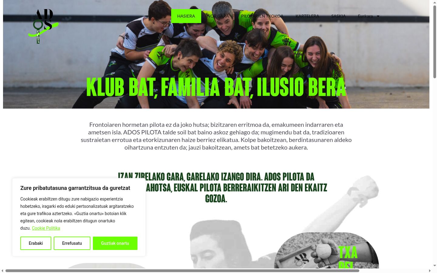 Screenshot tal-banner tal-kunsens muri qabel kwalunkwe interazzjoni