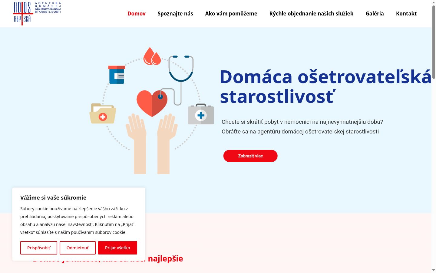 Snímek obrazovky baneru souhlasu zobrazeného před jakoukoli interakcí
