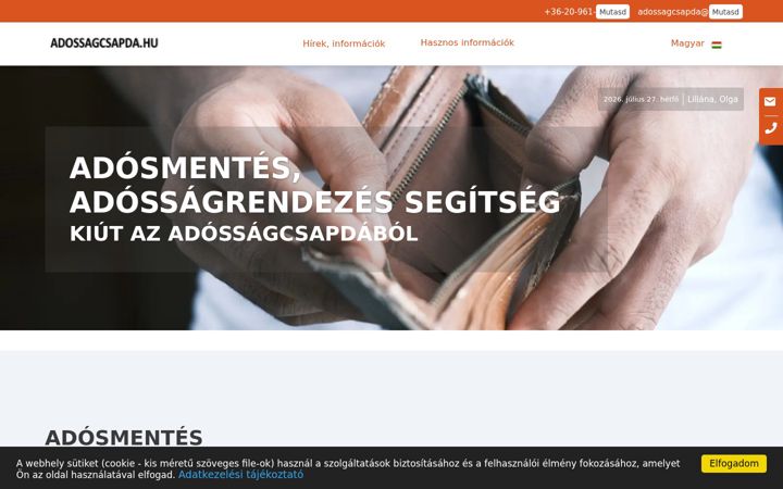 Screenshot of adossagcsapda.hu