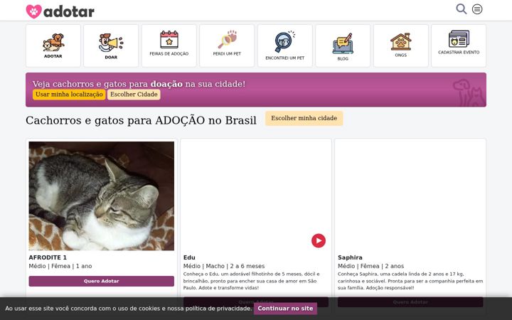 Screenshot of adotar.com.br