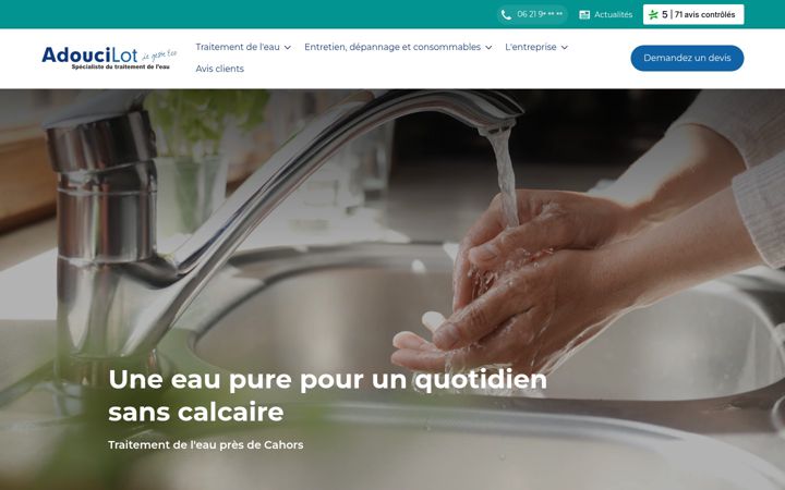 Snímek obrazovky adoucilot-france.com